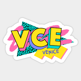 Venice, Italy Retro 90s Logo Sticker